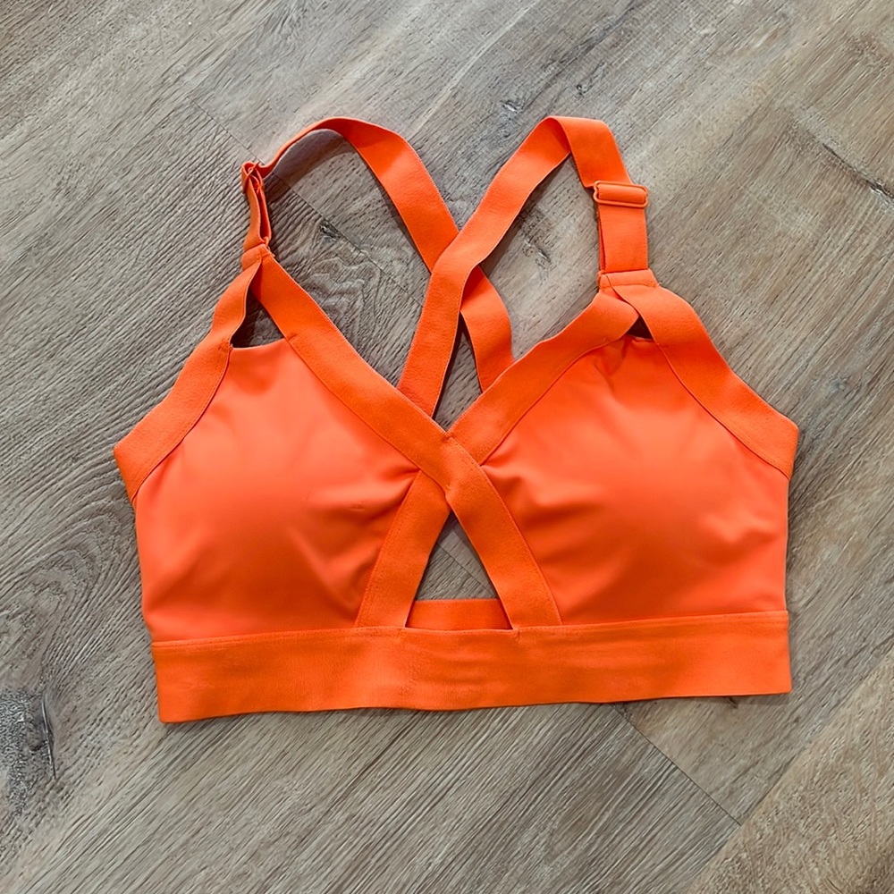 Orange workout bra